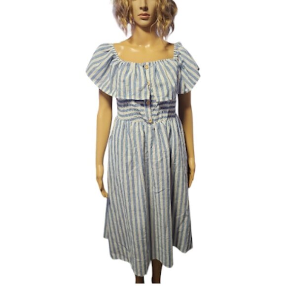 Striped off-the-shoulder dress - Picture 5 of 5